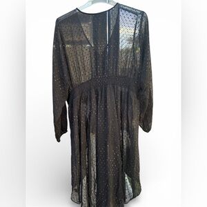 Torrid Black Swiss Dot Sheer Dress Size 3